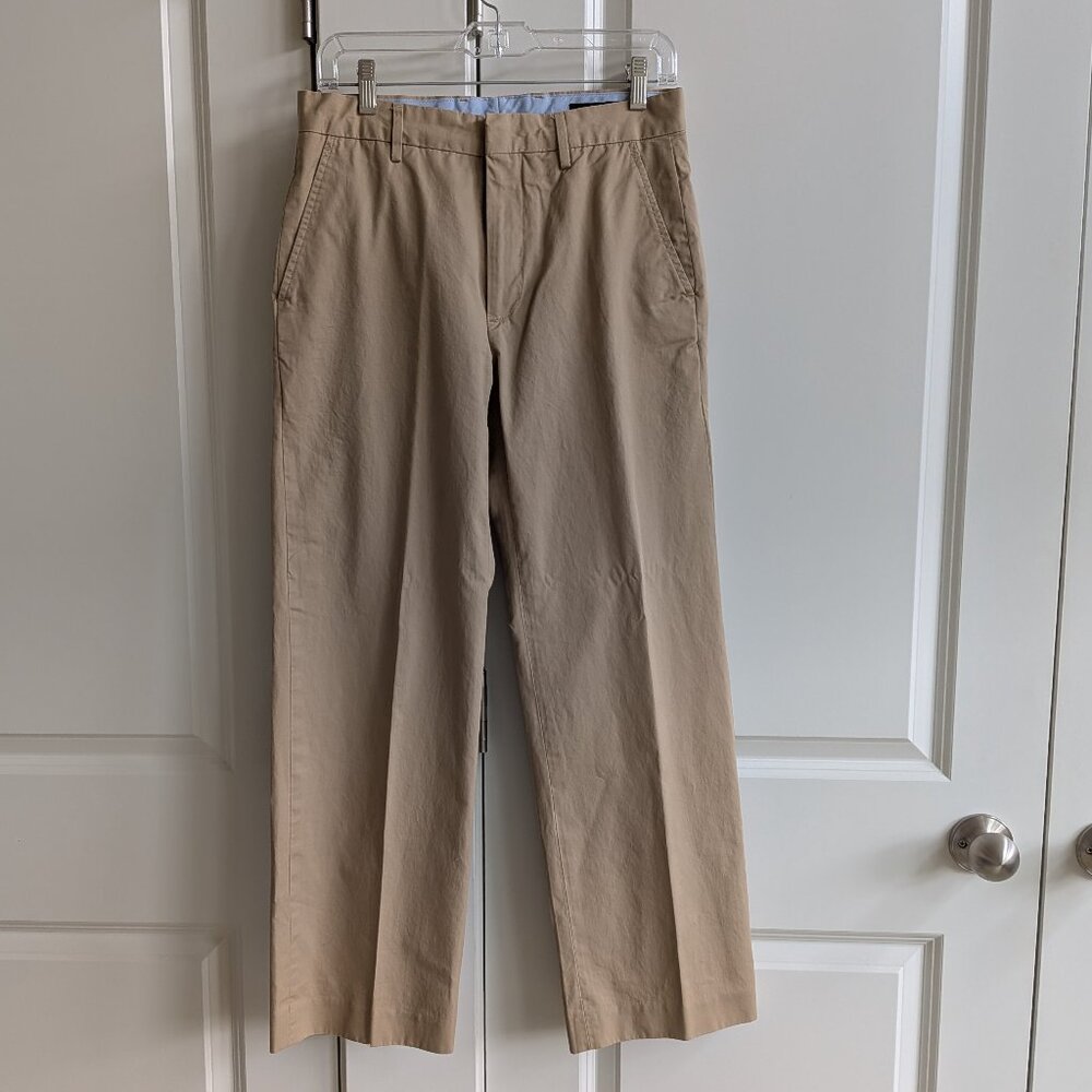 Banana Republic Pants Men 30 x 29 Khaki Straight Dress Chino Cotton Trouser
